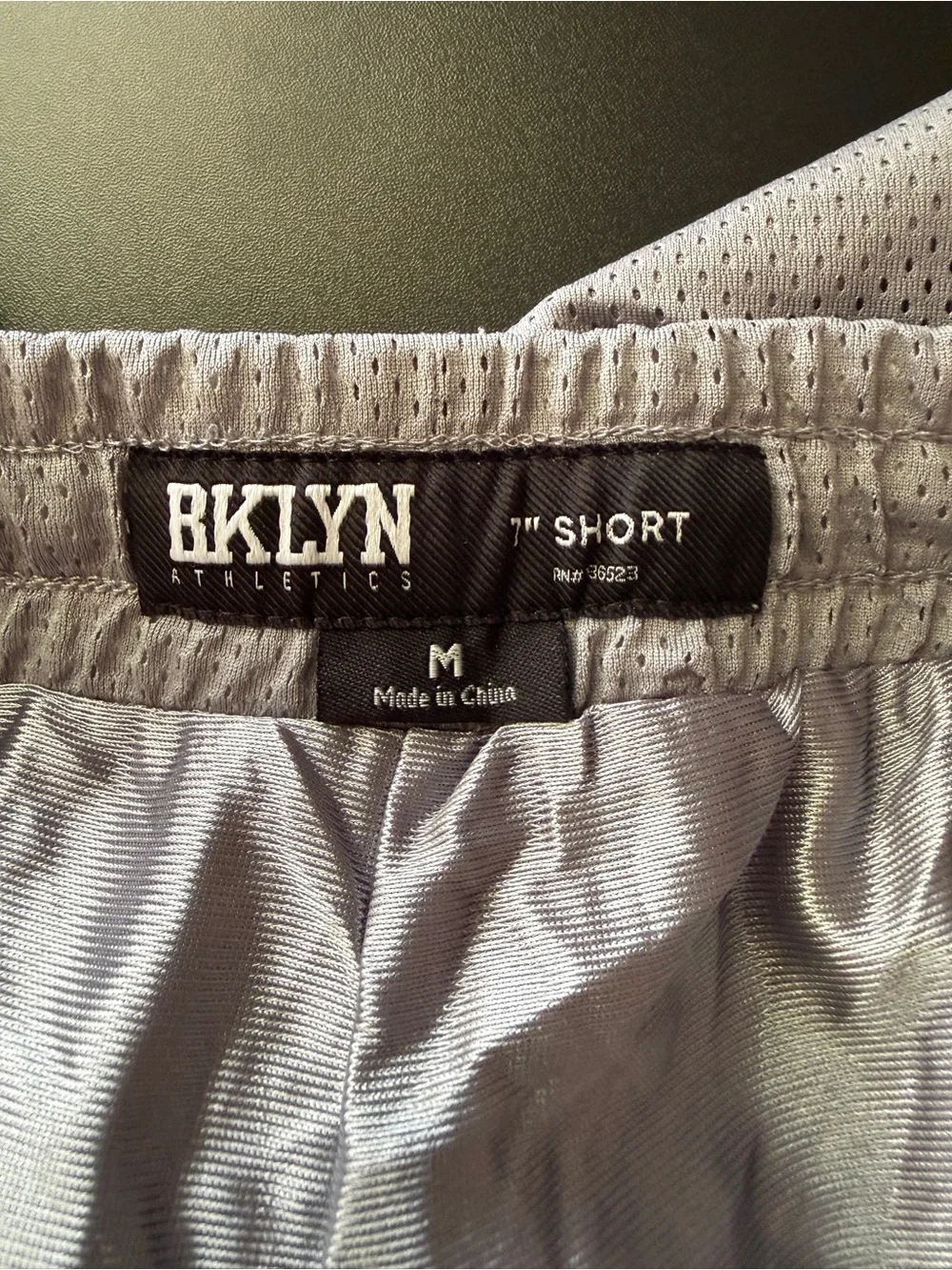 BKLYN Athletics Mens Mesh Athletic Shorts Gray Size Medium 7